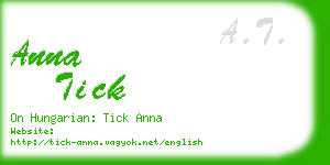 anna tick business card